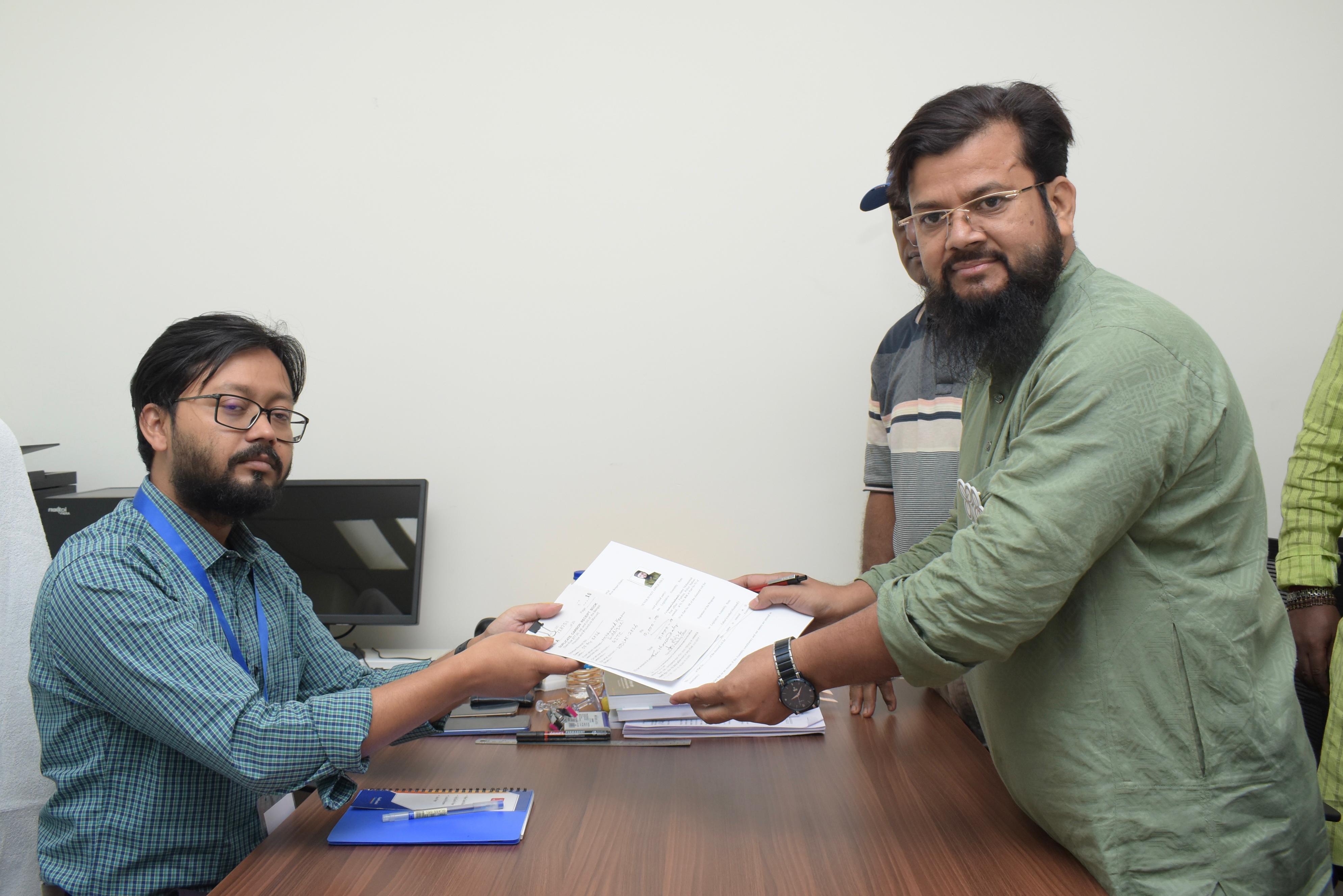 Kasem Siddiqui Files Nomination