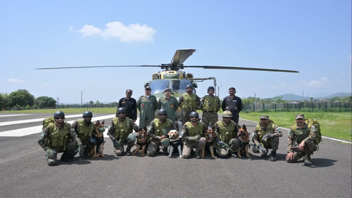 Slithering exercise of Indian Army's K-9 warriors in Manipur