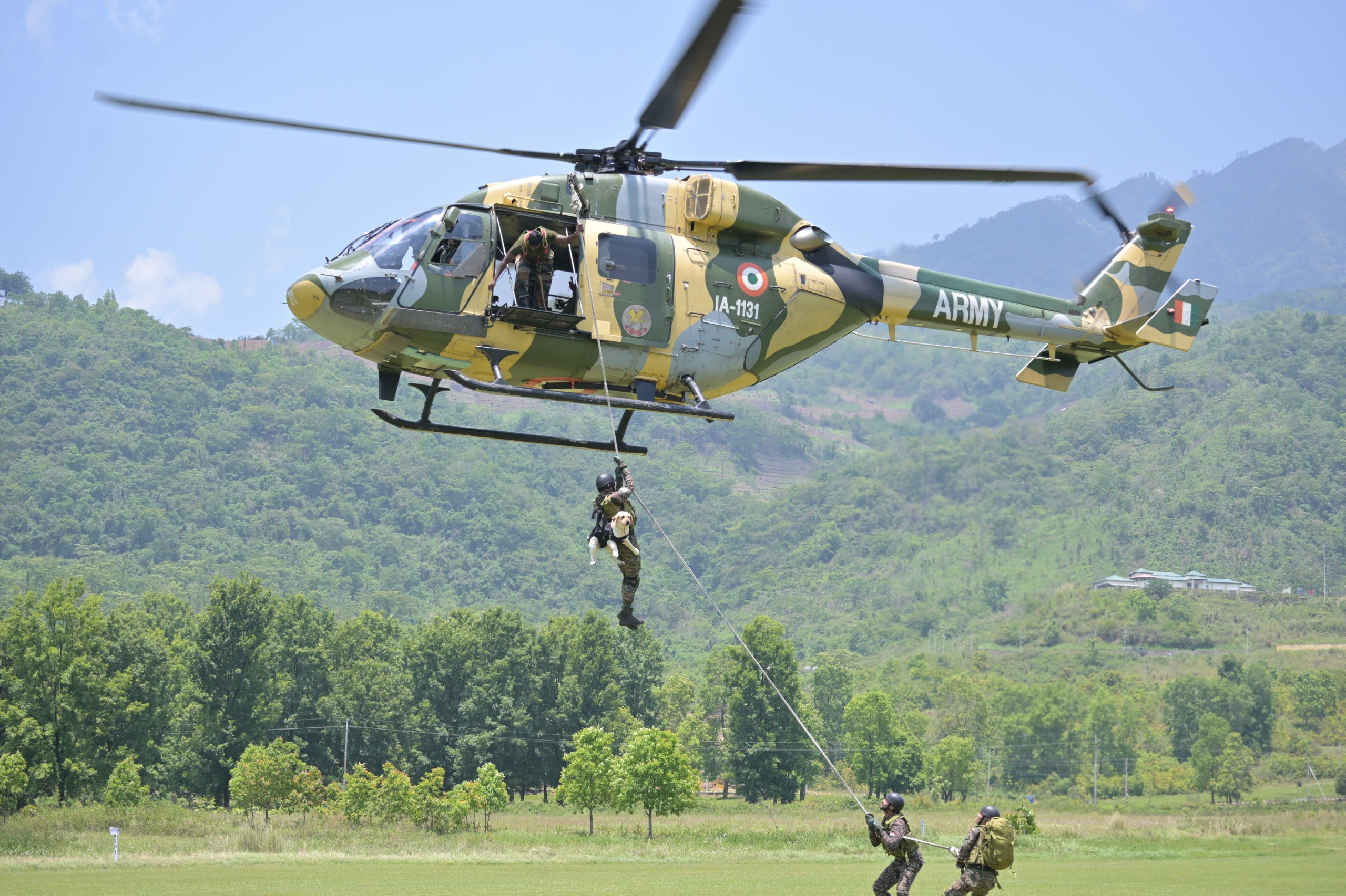 Slithering exercise of Indian Army's K-9 warriors in Manipur