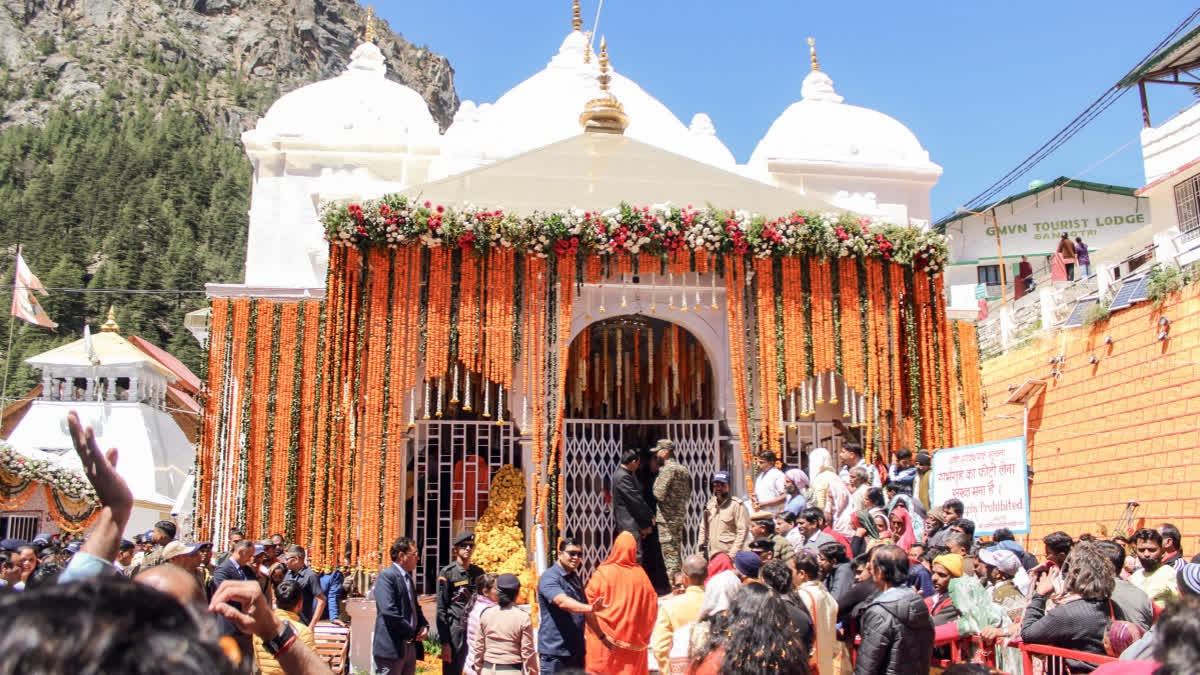 Char Dham Yatra Draws Over 23 Lakh Devotees So Far A view of the Gangotri Dham during the door opening ceremony of Gangotri Dham temple on the occasion of Akshaya Tritiya, in Uttarkashi on April 30, 2025.