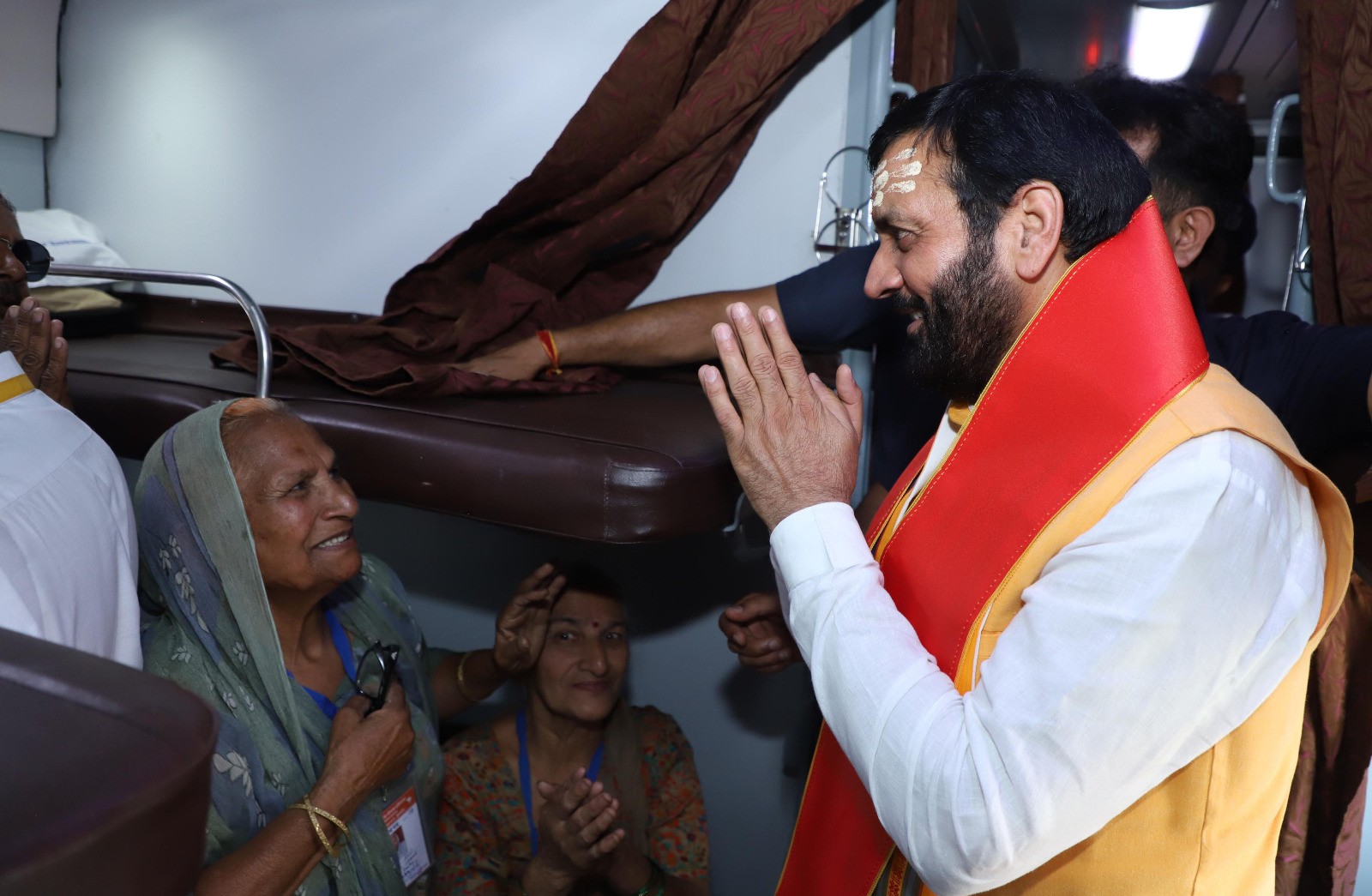 Chief Minister Nayab Singh Saini flagged off the Somnath Swabhiman Parv train in Kurukshetra