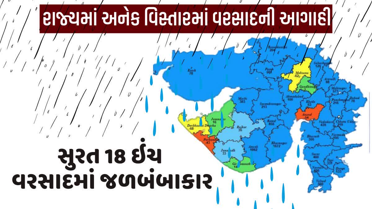 રાજ્યમાં અનેક વિસ્તારમાં હવામાન વિભાગની આગાહી