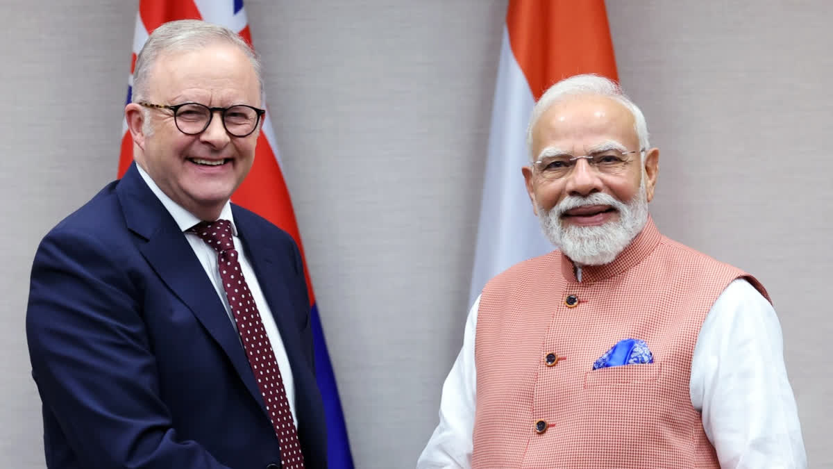 Prime Minister Narendra Modi with Australian PM Anthony Albanese
