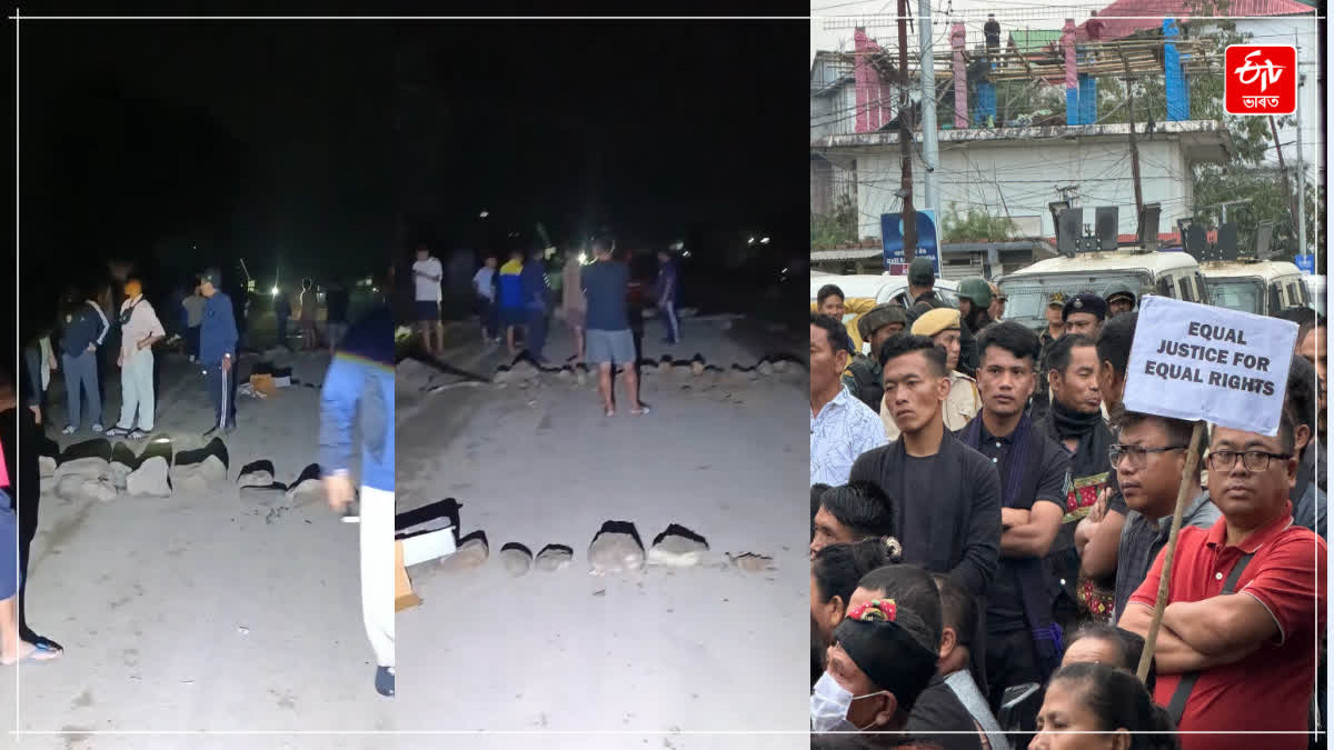 protest against Manipur CM