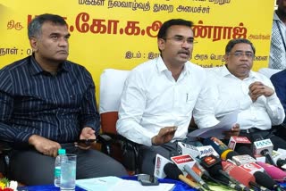அமைச்சர் அருண்ராஜ் செய்தியாளர்கள் சந்திப்பு