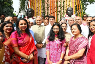 Shiv Charan Mathur statue