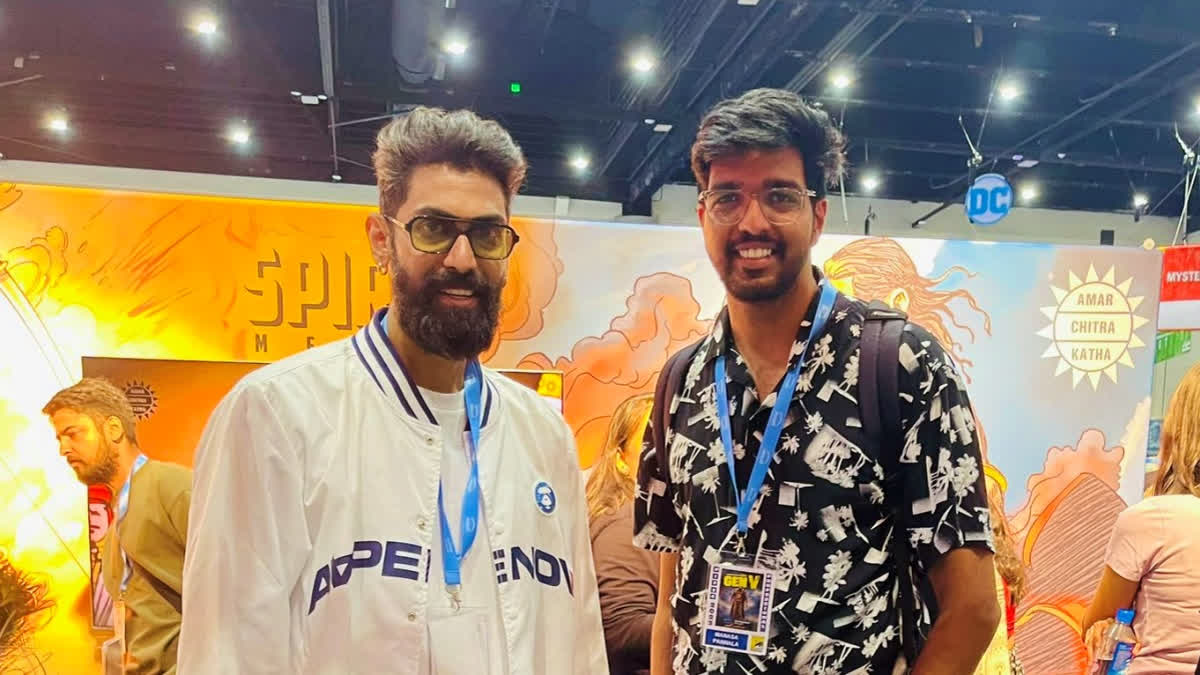 Comic Con Will Twin With DreamHack For 3 Days Of Geekdom And Gaming in Hyderabad Actor-producer Rana Daggubati with an attendee at Comic Con in Hyderabad last year
