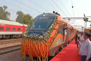 Ferozepur Delhi Vande Bharat train arrives in Kurukshetra PM Peoples Celebrate Narendra Modi Subhash Sudha