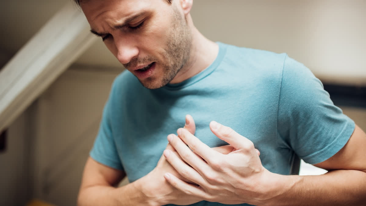 Man having a heart attack