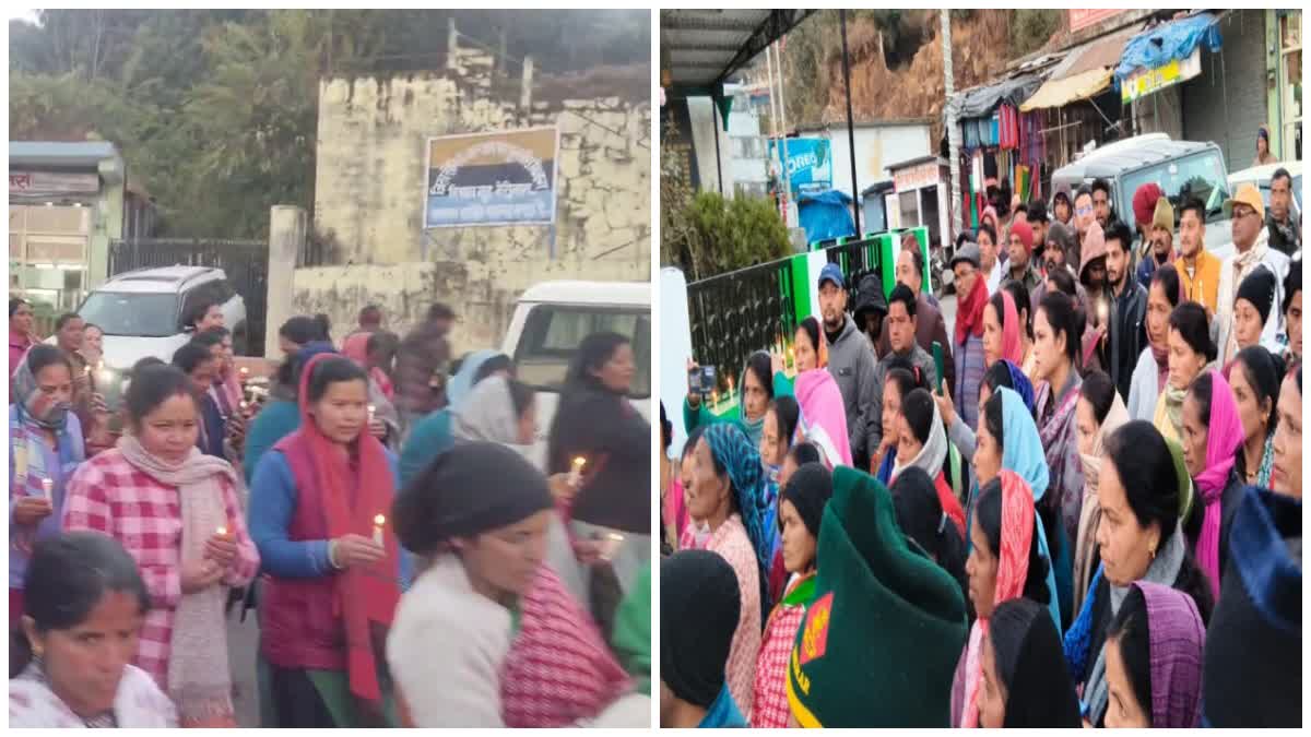 Congress workers candle march