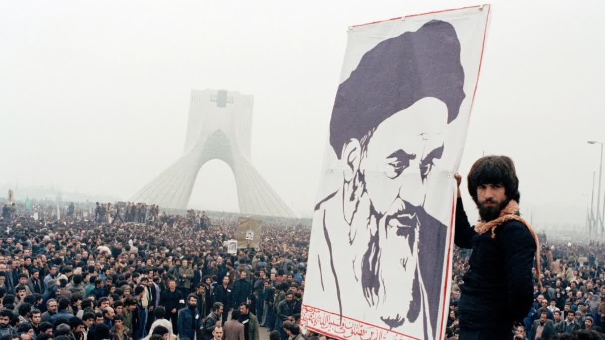 Iranian protesters demonstrate against Shah Mohammad Reza Pahlavi In 1978