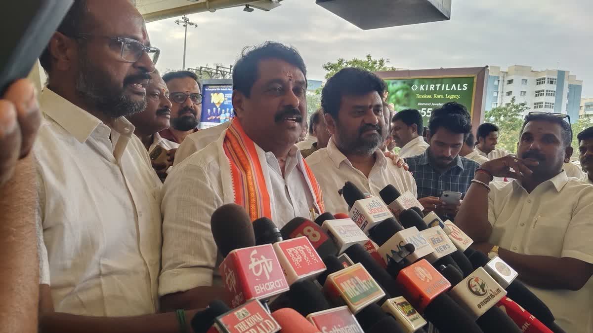 செய்தியாளர்களை சந்தித்த நயினார் நாகேந்திரன்