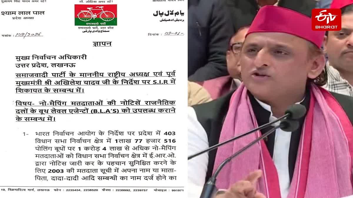 सपा ने मुख्य निर्वाचन अधिकारी को  6 पेज का ज्ञापन सौंपा है.