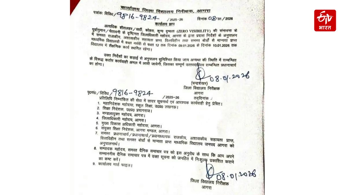 आगरा के डीएम ने जारी किया आदेश.