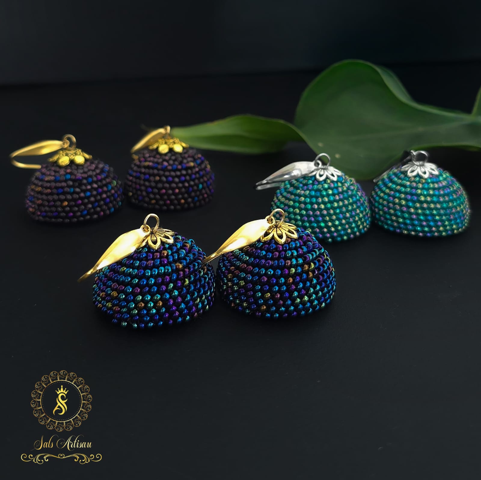 Handcrafted sea bead jewelry Kerala woman entrepreneur story Customised beadwork accessories Salsartisau instagram page