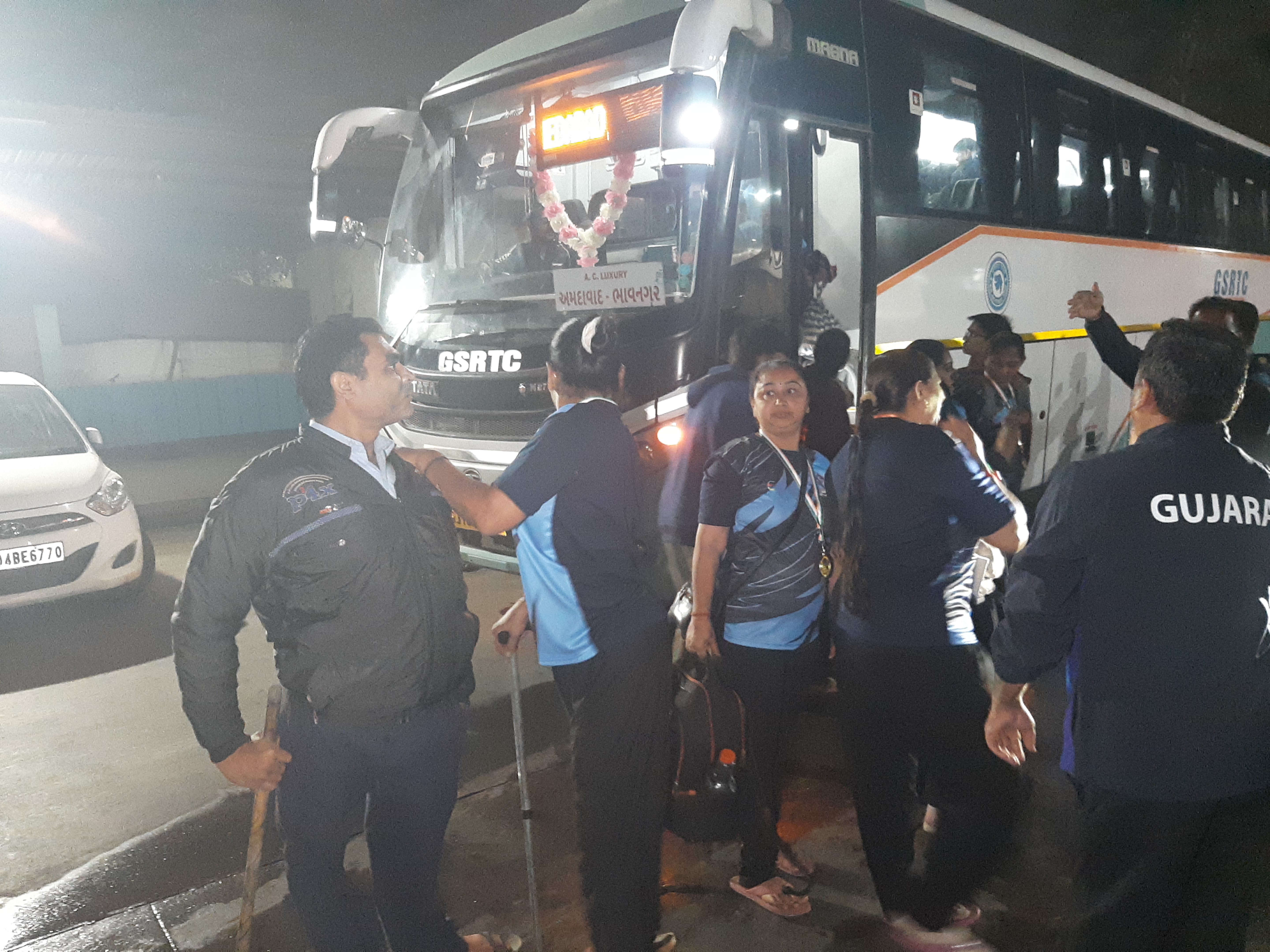 ભાવનગર પહોંચી સ્ટેટ ચેપિયન પેરા વોલીબોલ ટીમ