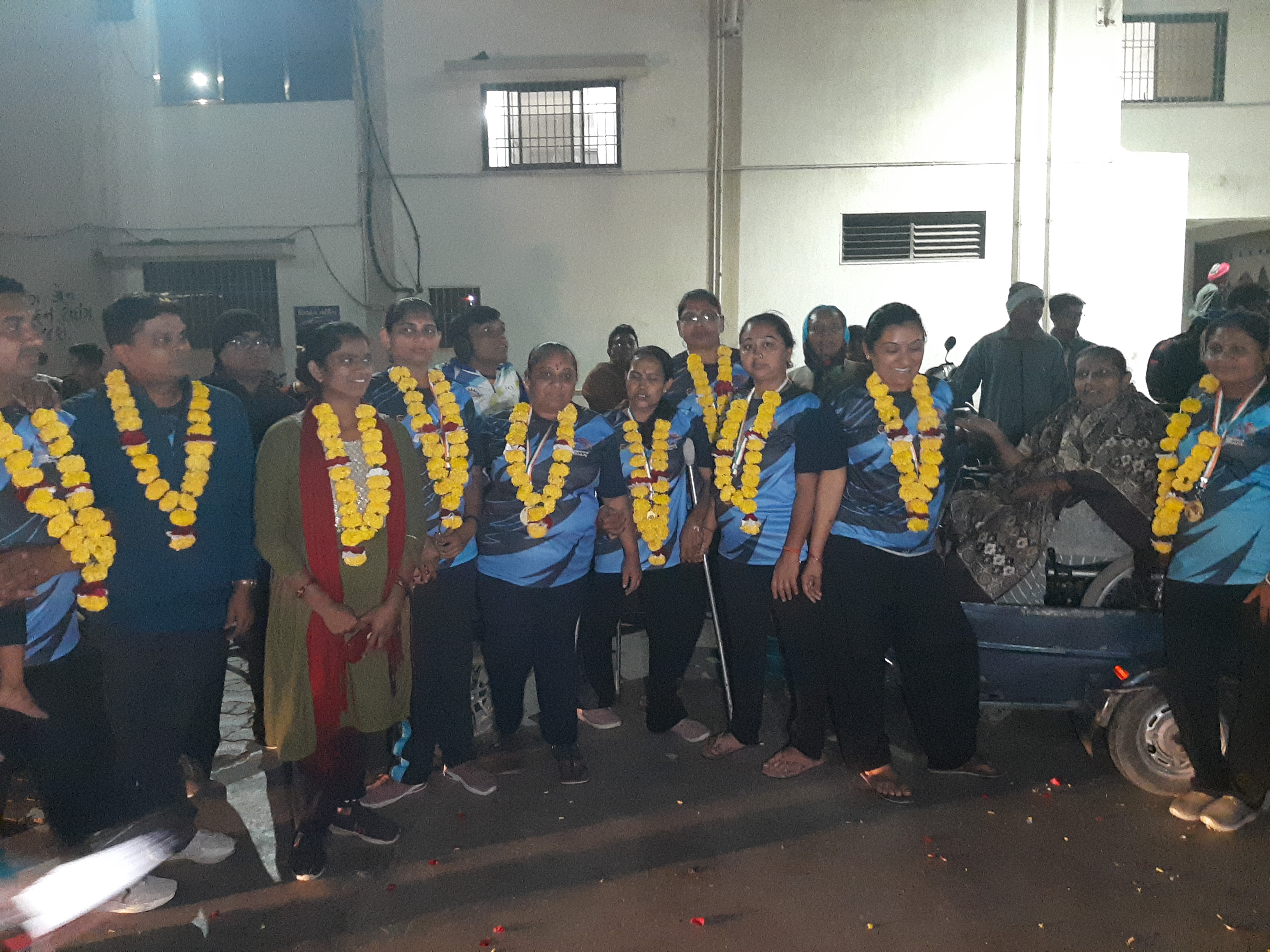 ભાવનગર પહોંચી સ્ટેટ ચેપિયન પેરા વોલીબોલ ટીમ