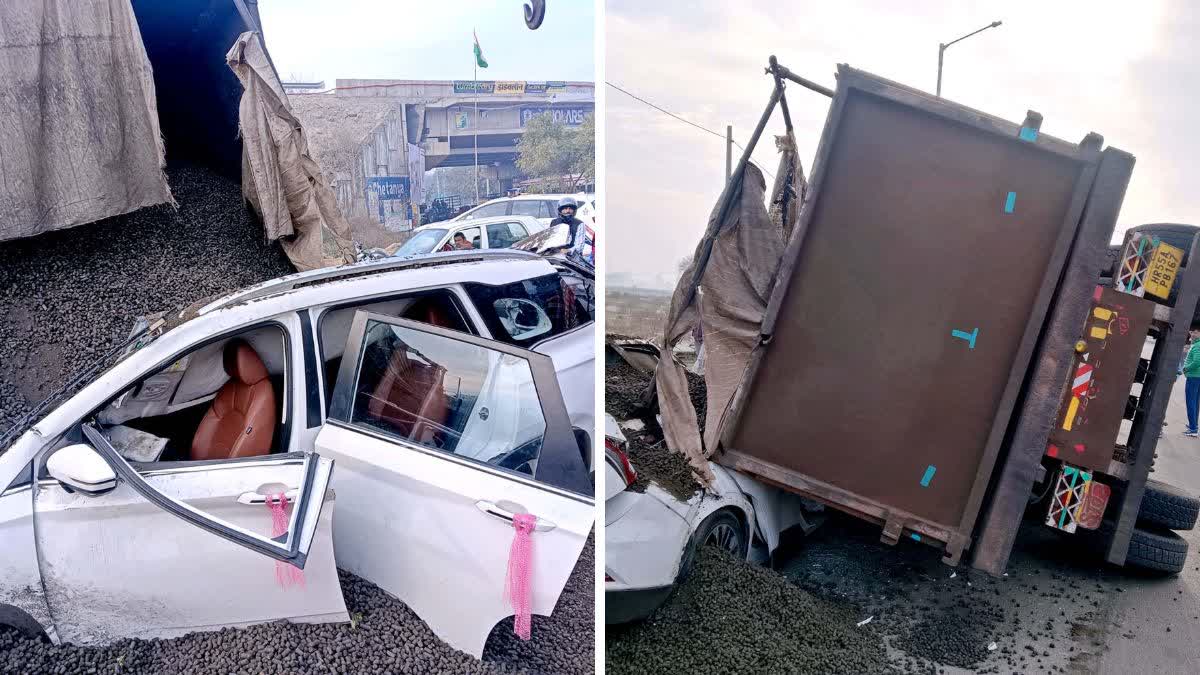 bride and groom narrowly escaped