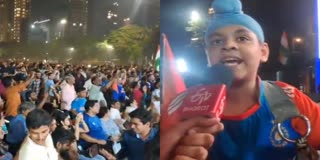 cricket fan celebration in Mumbai