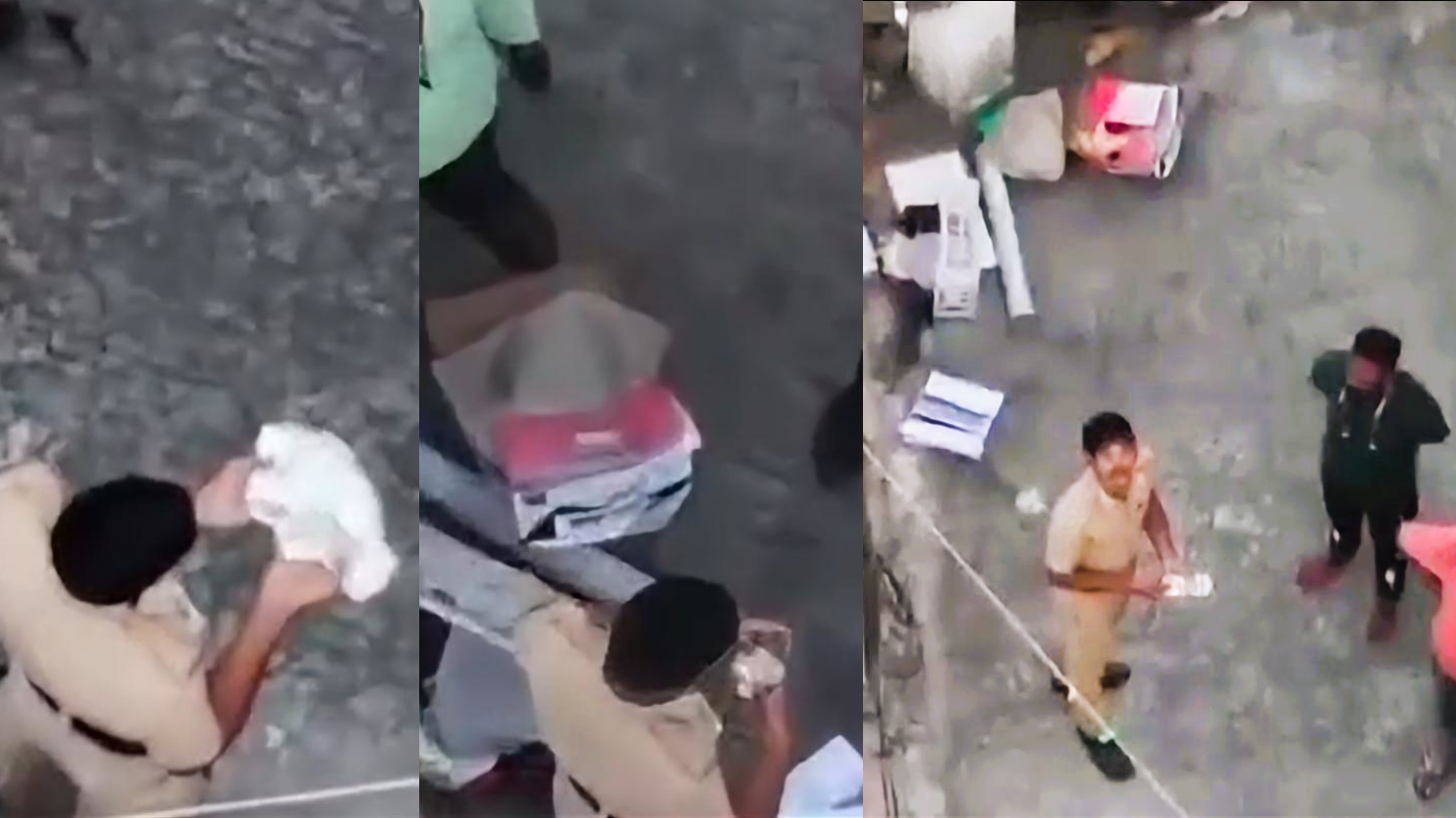 Screengrabs from the scene of seizure from Manaveli, on Thursday.