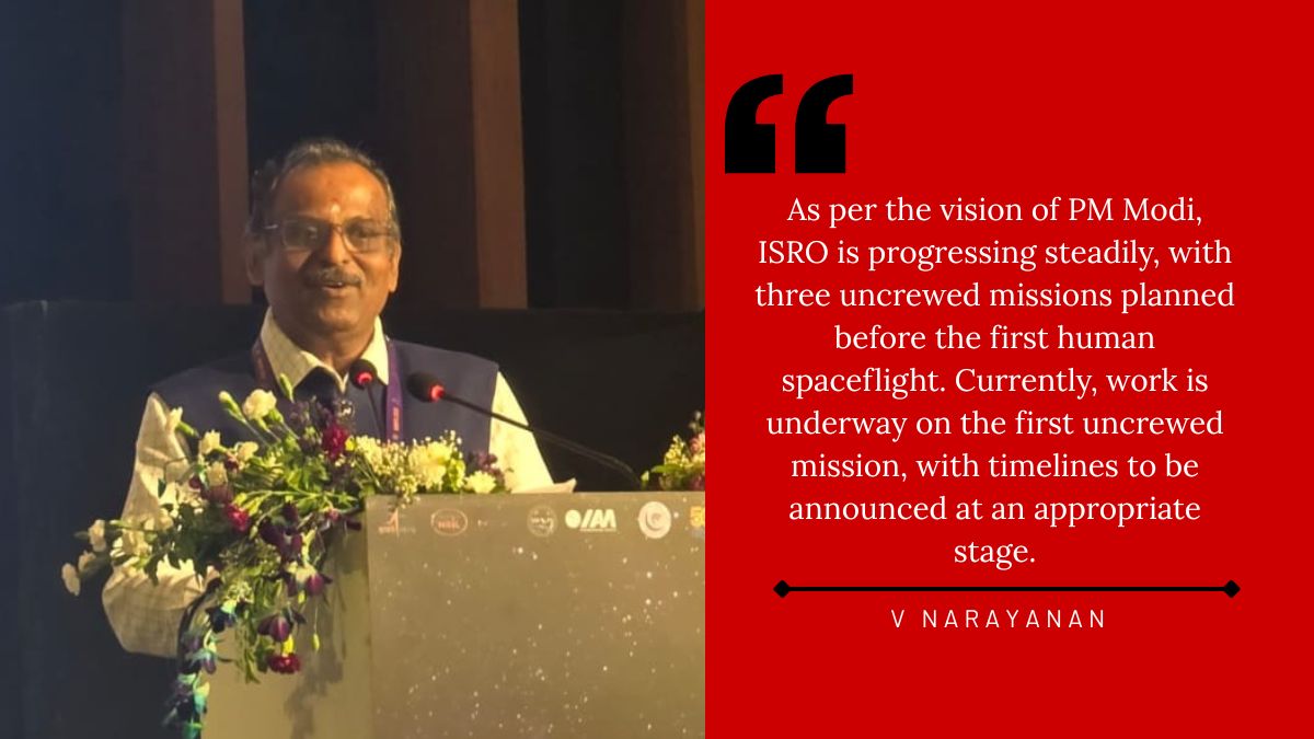 V Narayan, ISRO Chairman and Department of Space Secretary