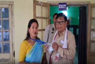 BJP workers inside polling stations in nazira sivasagar, Leader of the Opposition Debabrata Saikia reacts