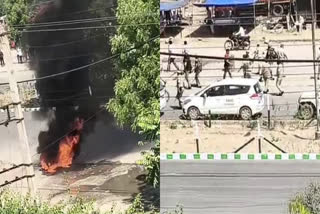 Police and protesters clash in Manesar.