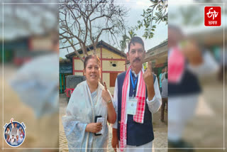 Assam assembly election 2026, BJP candidate Dheeraj Goala cast his vote