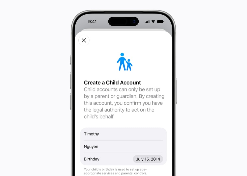 New features for child safety