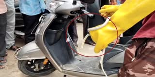 vSnake Entered Scooter In Adoni