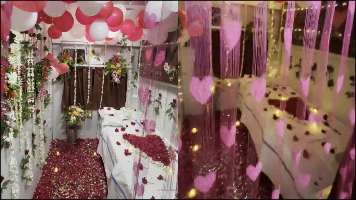 First AC cabin of Train Nandedgram Express transformed into honeymoon suite