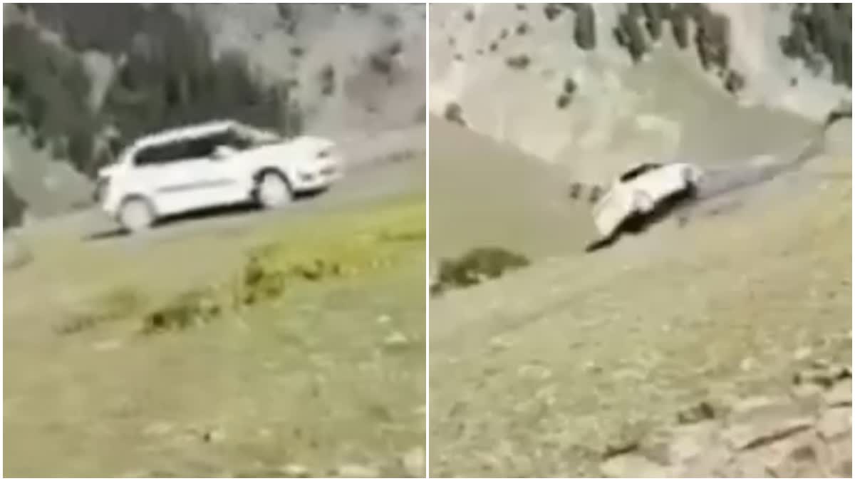 The car rolled thousands of feet down the mountain.