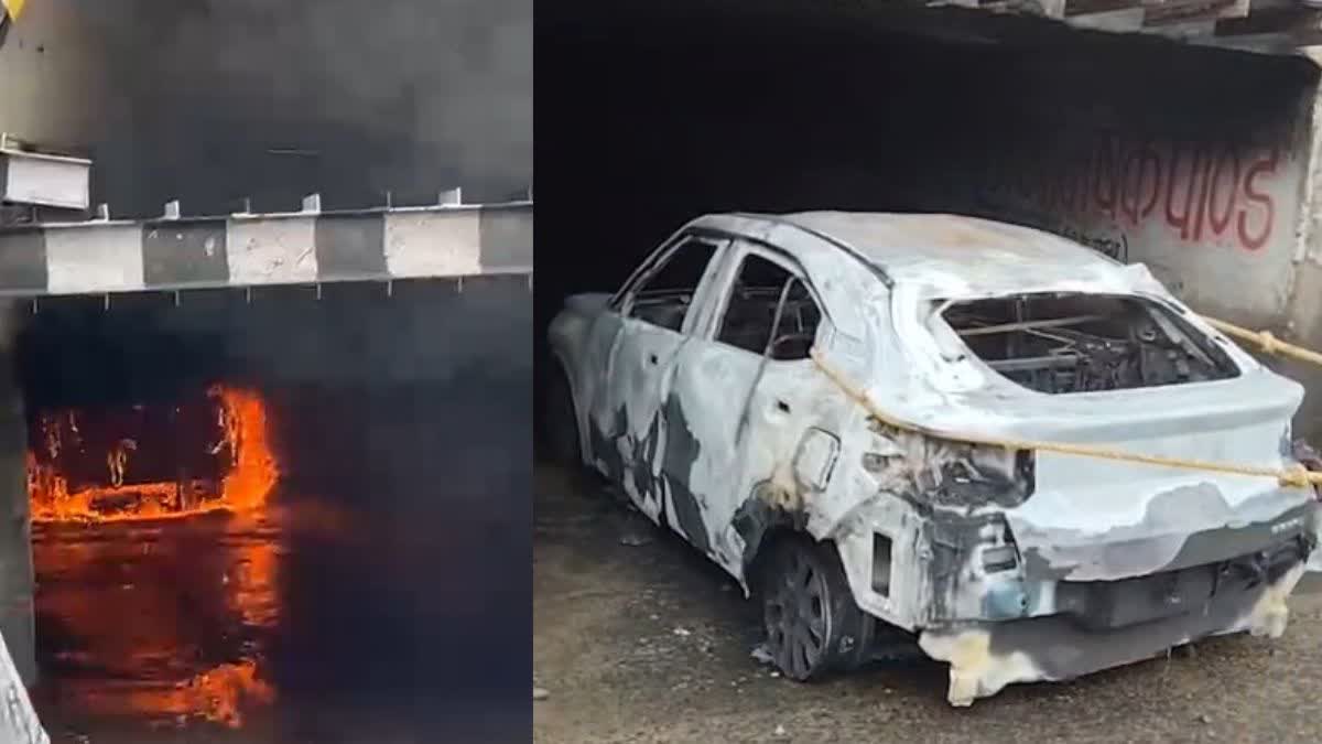 JABALPUR CAR CAUGHT FIRE