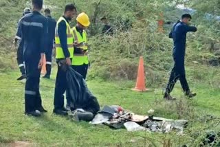 INDIAN NAVY UAV CRASHES  UAV crash in Porbandar  Gujarat UAV accident  Indian Navy