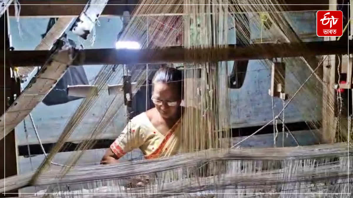 Through weaving, few women has become self-reliant in Baihata