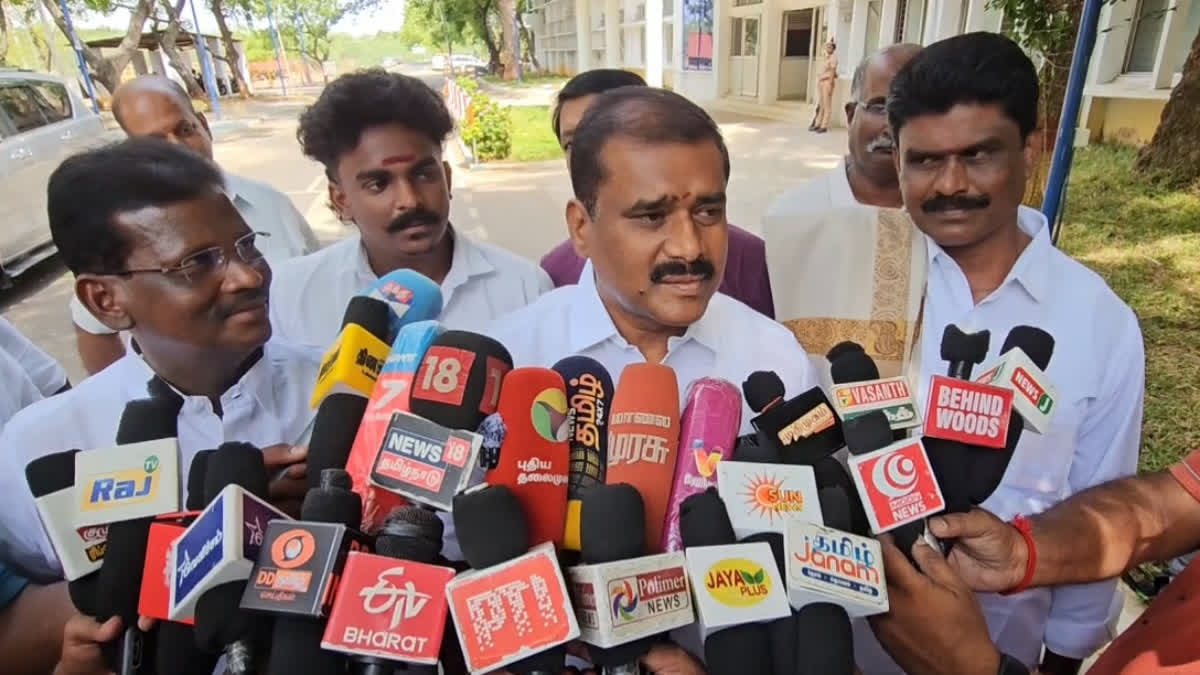 திமுக எம்எல்ஏ மார்க்கண்டேயன் செய்தியாளர் சந்திப்பு