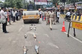 RATLAM POLICE BULLDOZER ACTION