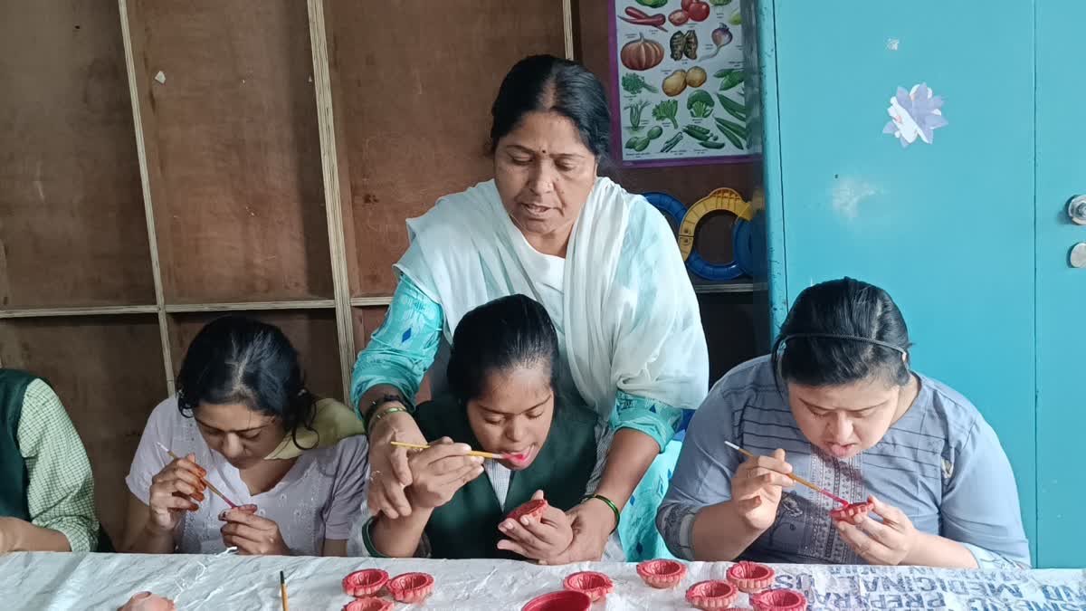 MENTALLY CHALLENGED PREPARING LAMP