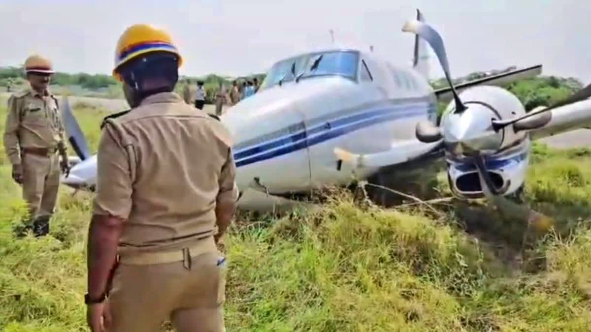 Private jet crashes into bushes while takeoff No one injured in incident Uttar Pradesh Farrukhabad accident