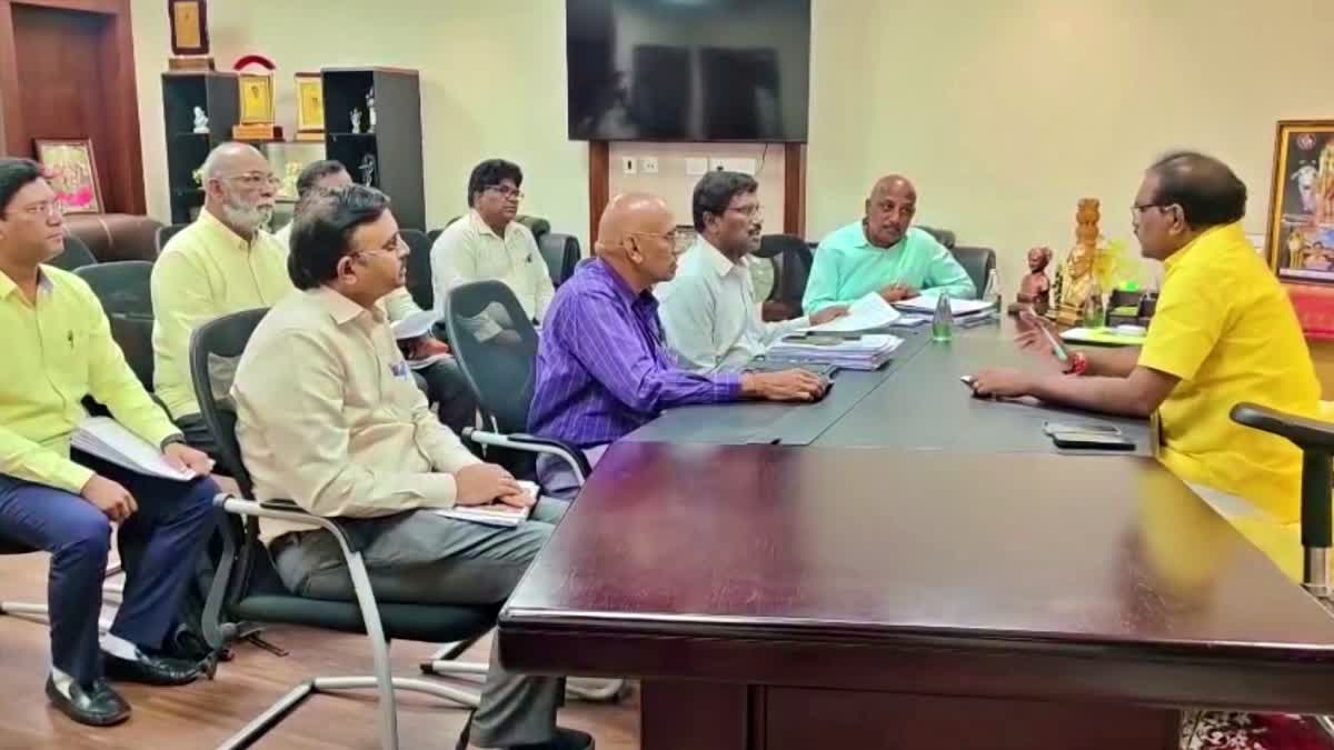 Minister Nimmala Ramanaidu Review with Irrigation Officials