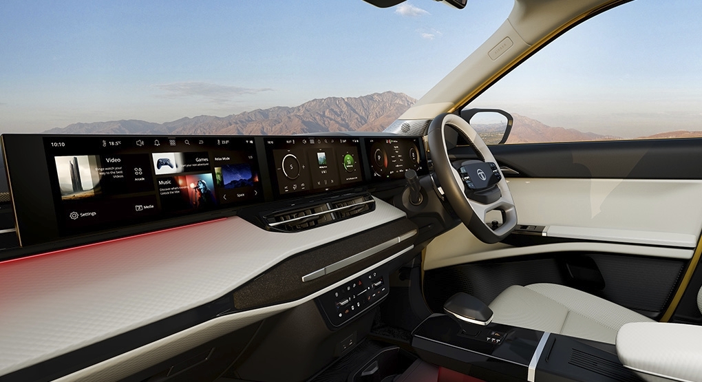 புதிய டாடா சியராவின் டாஷ்போர்டு.