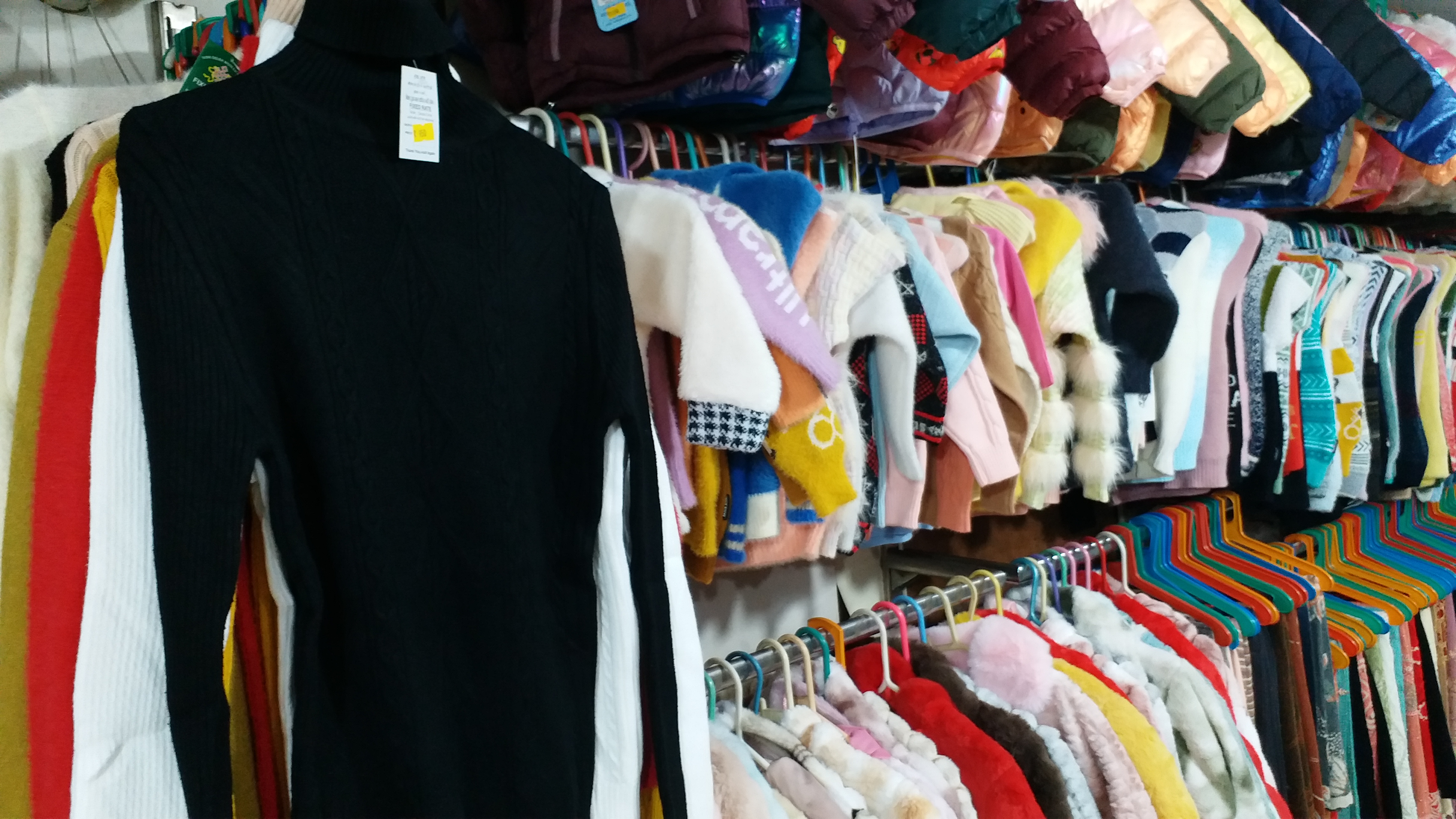 Bhutiya Market in Guwahati for the sale of various types of winter clothes