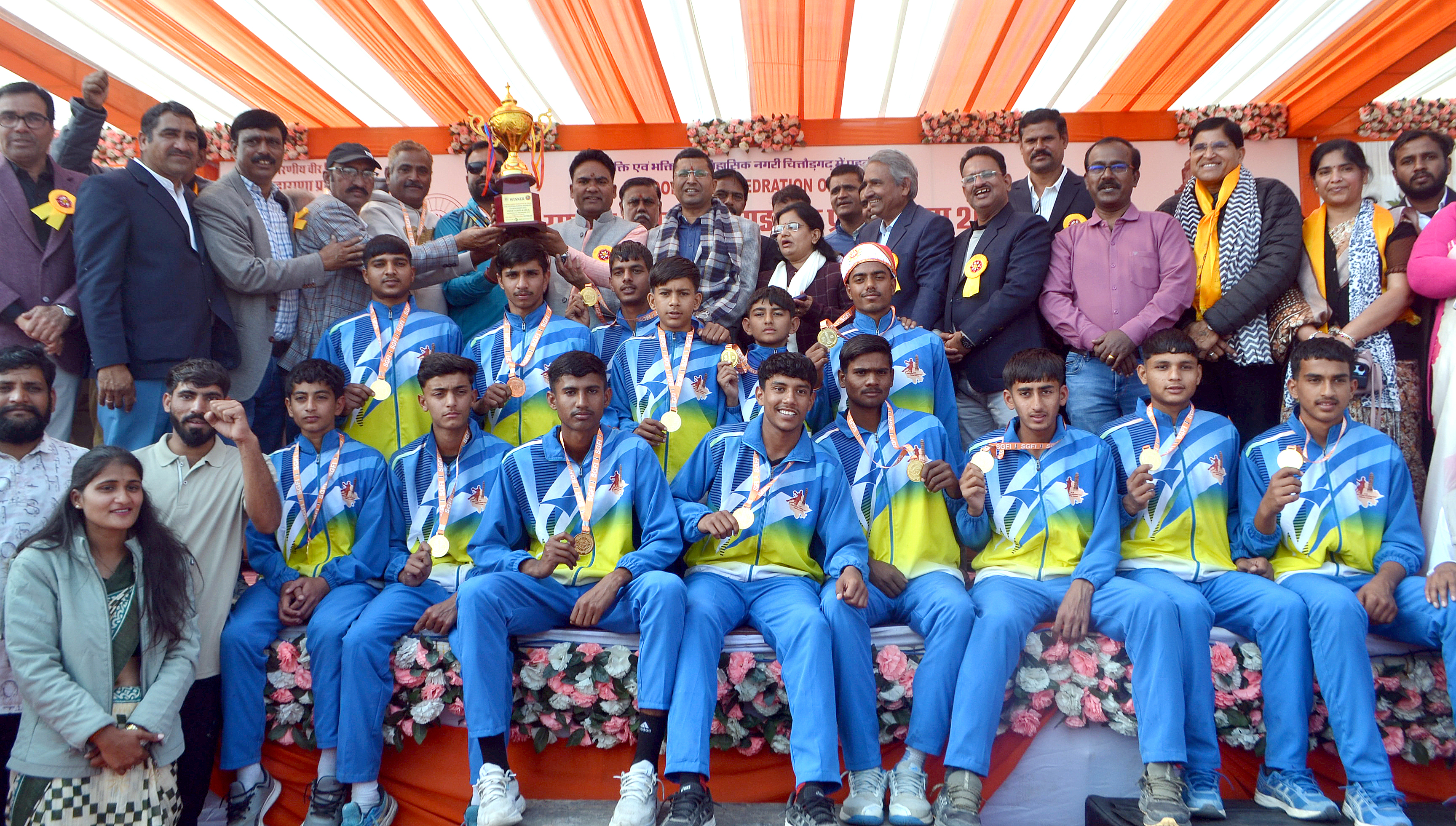 Rajasthan's boys' winning team