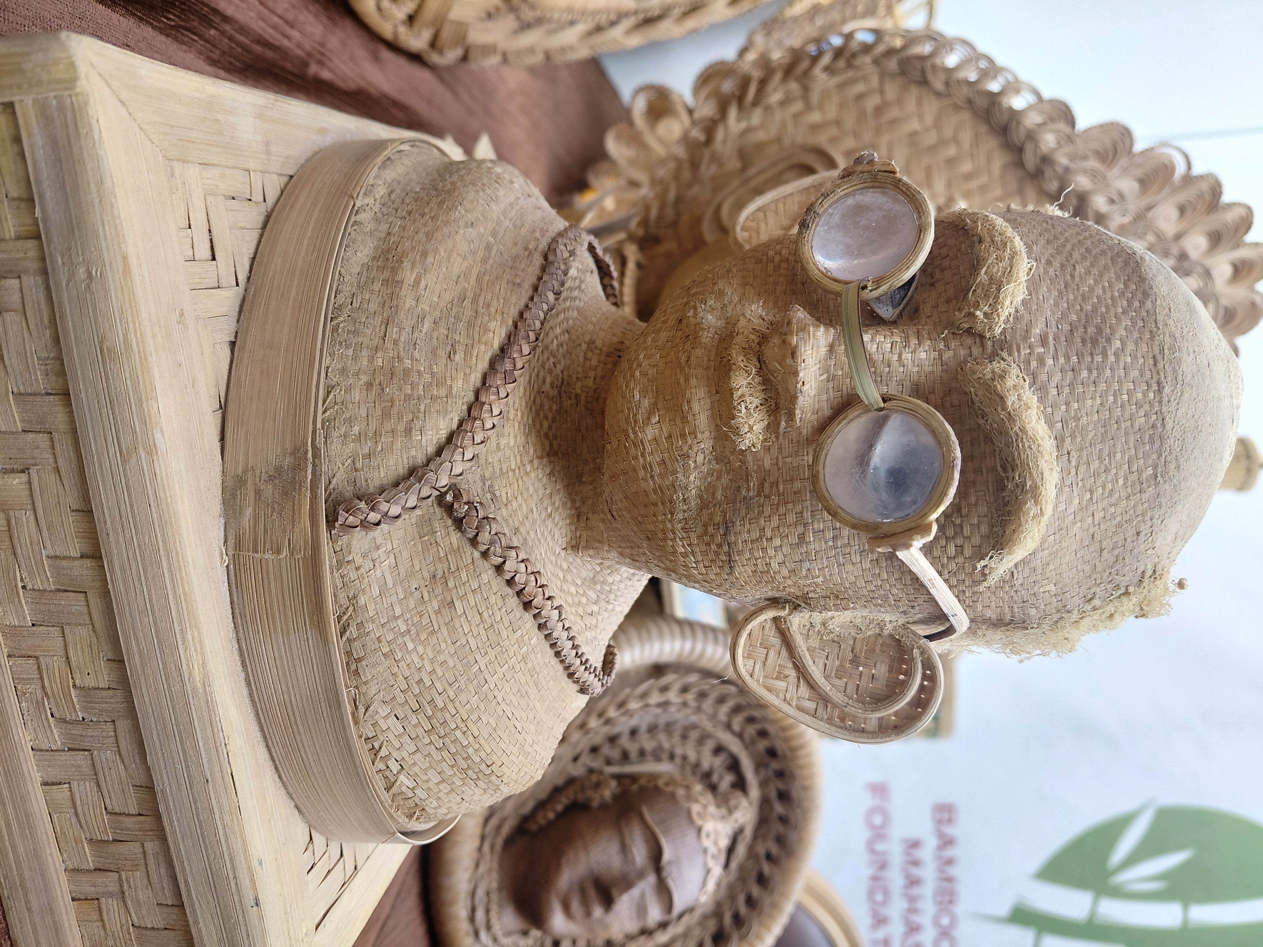 Statue of Gandhi made of Bamboo