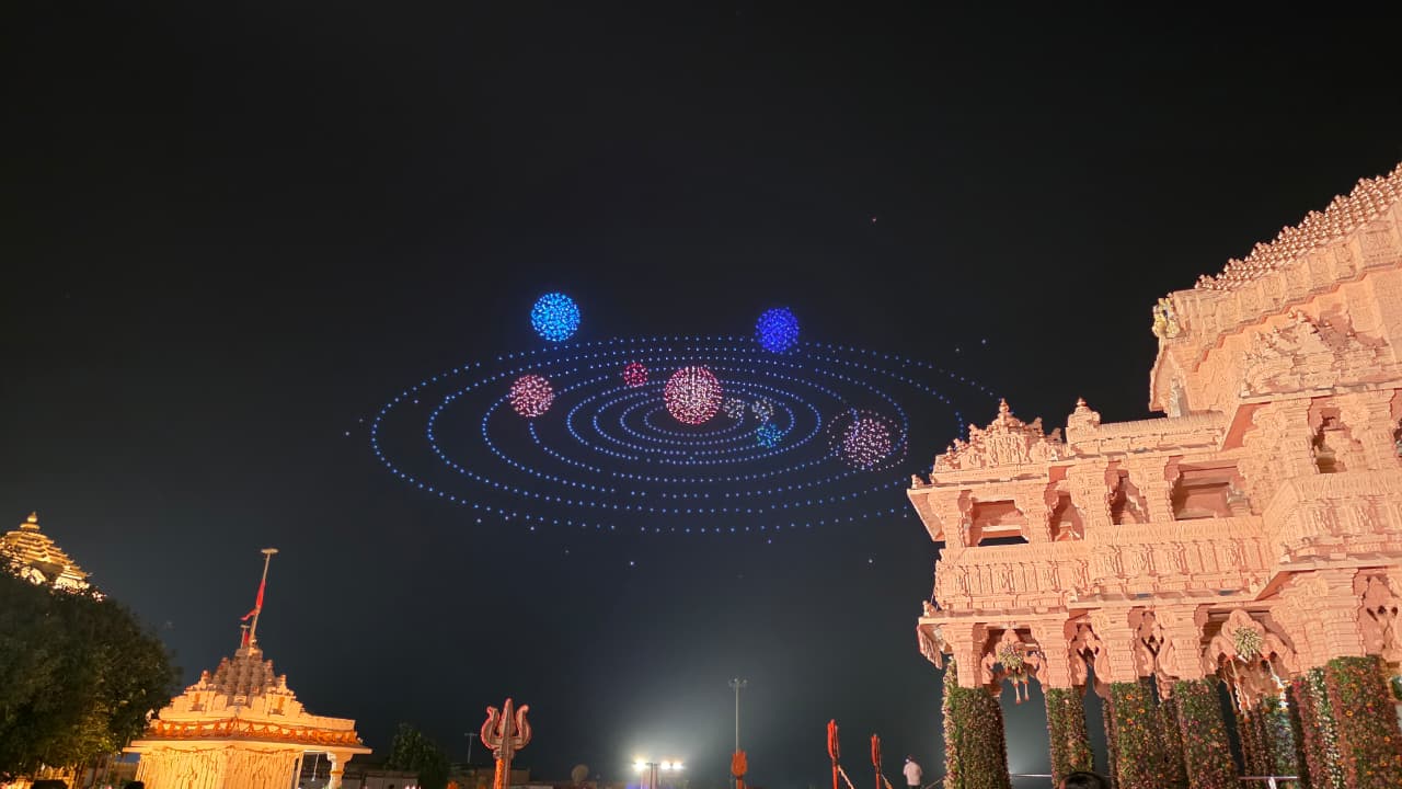 સોમનાથના આકાશમાં અદભૂત ડ્રોન શો