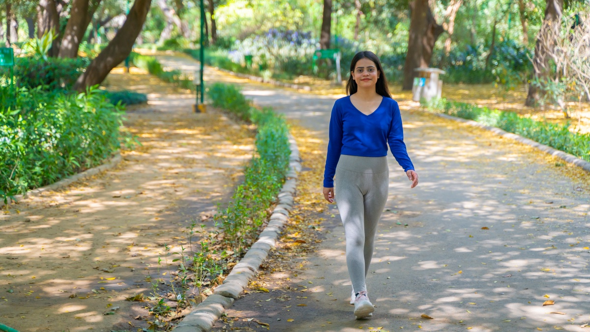 Woman walking in the park