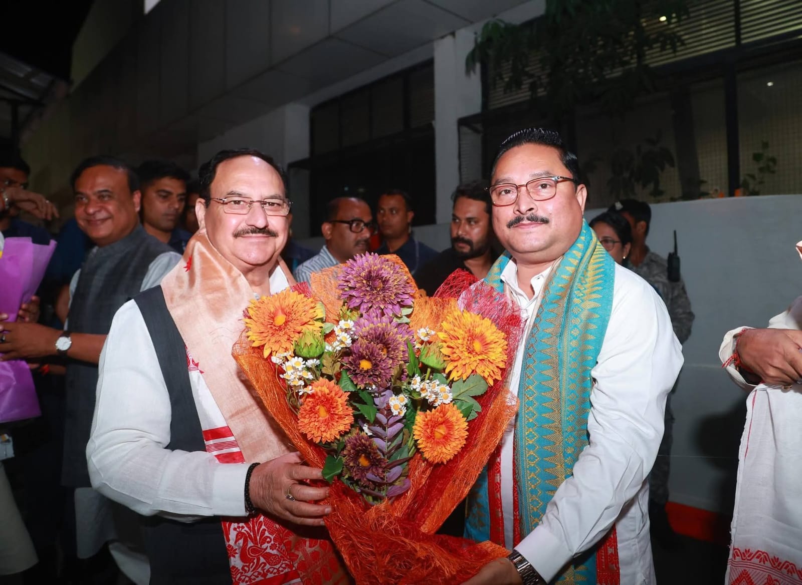 JP Nadda welcomed by BJP state president