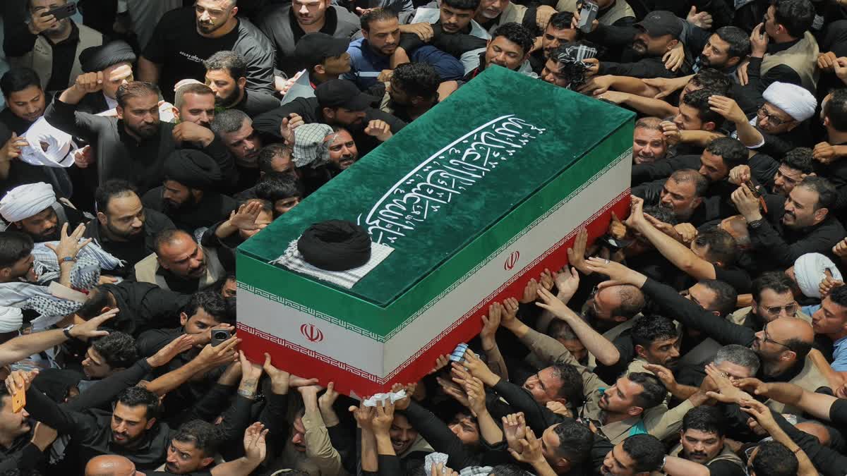 in photos millions gather across iran and iraq for ayatollah ali khamenei final journey Urdu News