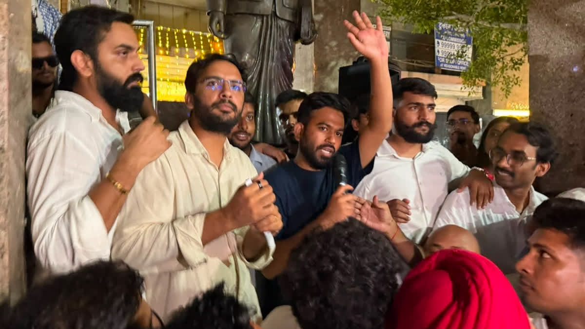CJP founder Abhijeet Dipke at Delhi's Mukherjee Nagar late evening on Thursday