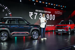 File: Senior Executive Officer Marketing & Sales, Maruti Suzuki, Partho Banerjee during the launch of the new Brezza